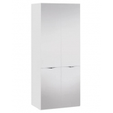 Шкаф для одежды Глосс (ТриЯ) с 2 зеркальными дверями Белый глянец